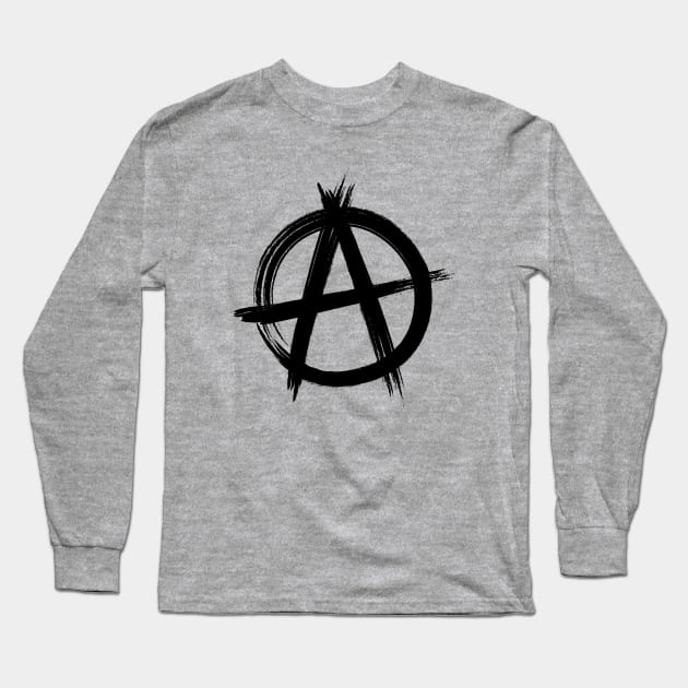 Circle-A Anarchy Symbol (light t-shirt version) Long Sleeve T-Shirt by StrayCat